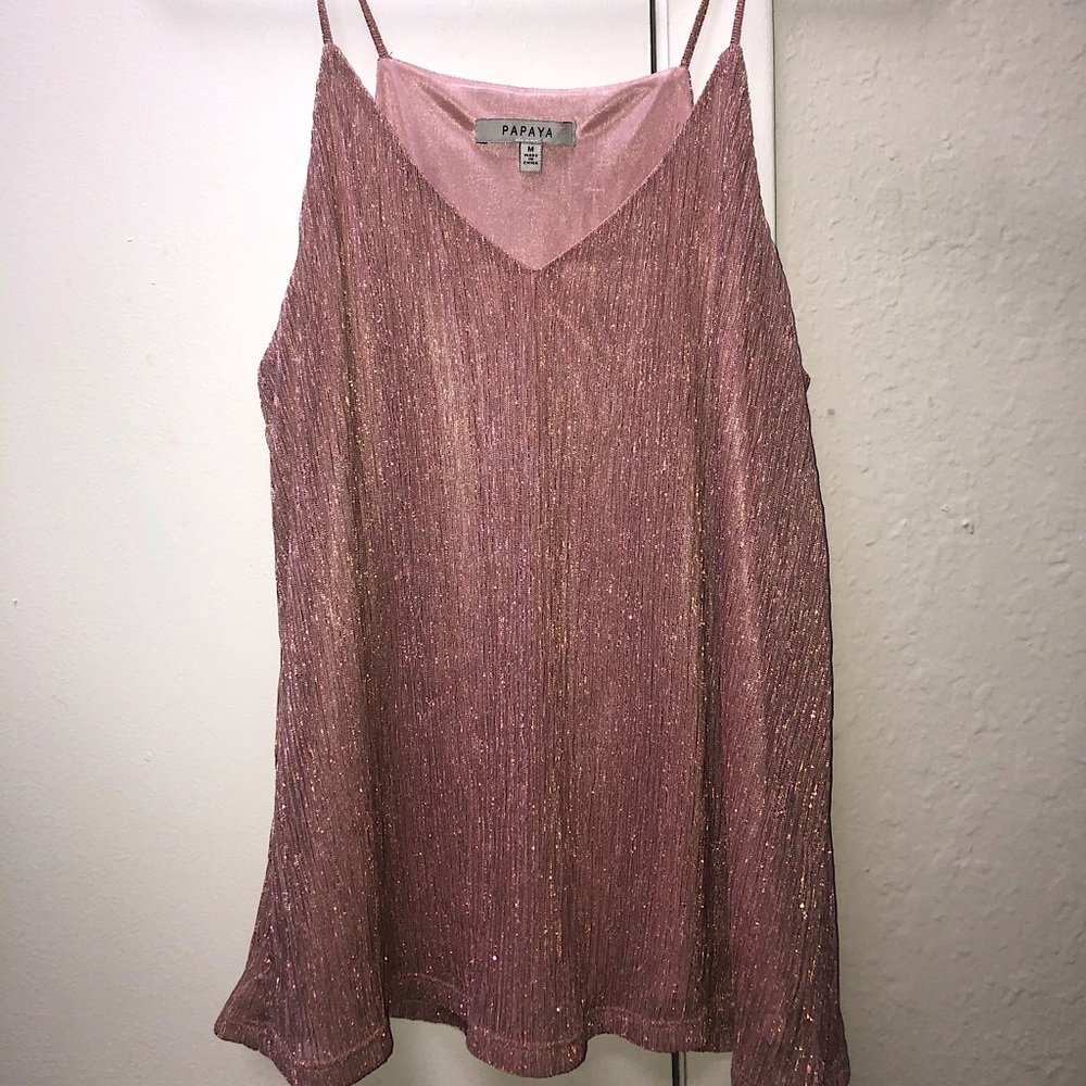Rose gold tank top